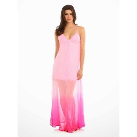 New GUESS Pink Long Dress SZ S - Picture 1 of 2